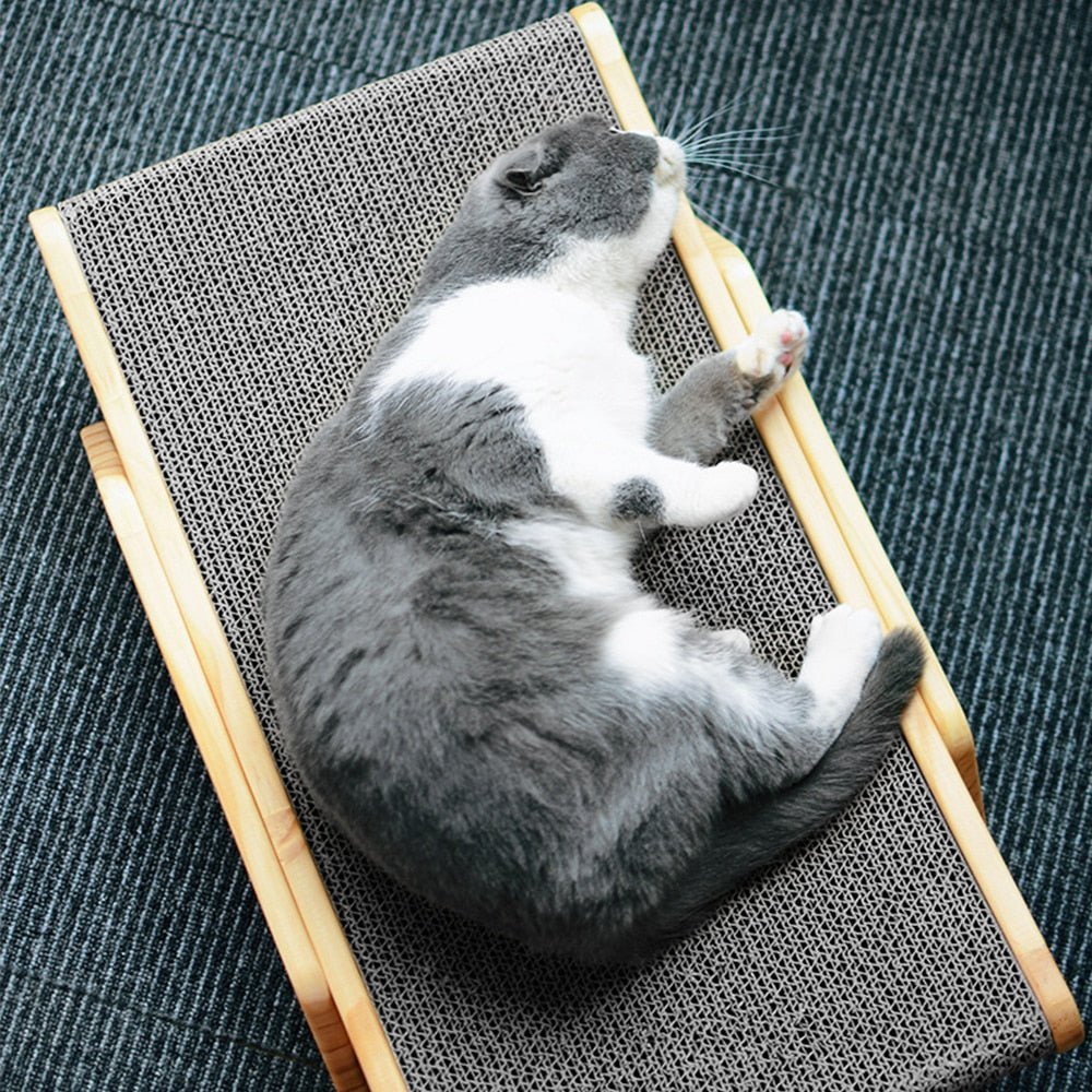 Felinora — 3-in-1 Wooden Cat Lounge Bed with Scratching Post 