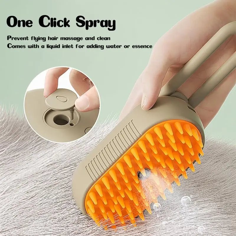 Felyra — Cat Grooming Brush with One-Button Spray and Shedding Control 