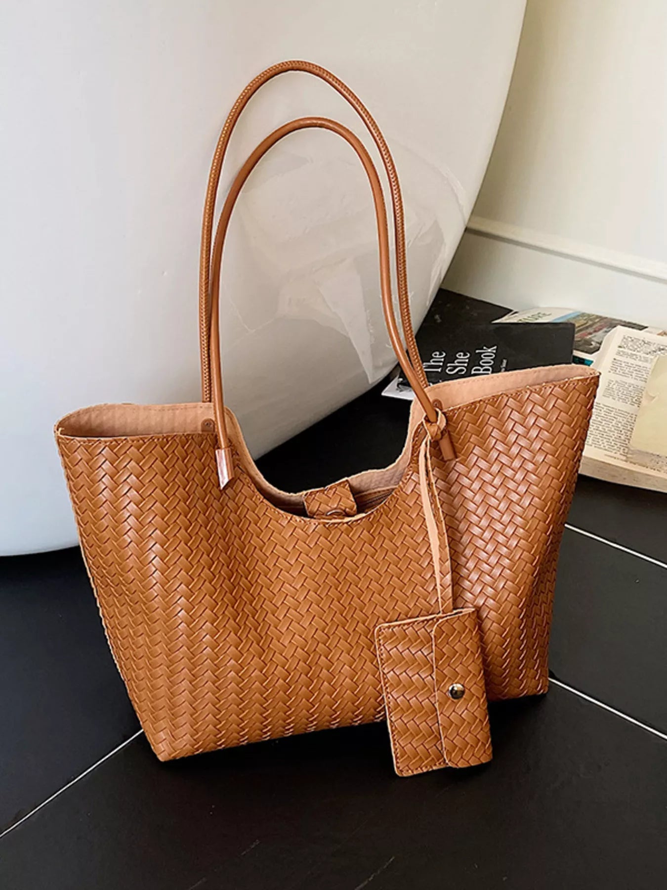 Woven Texture Large Capacity Tote Bag 