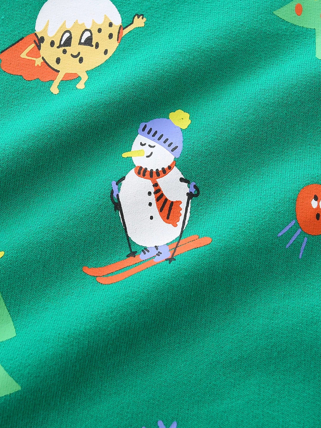 Children's Christmas Print Round Neck Sweatshirt 