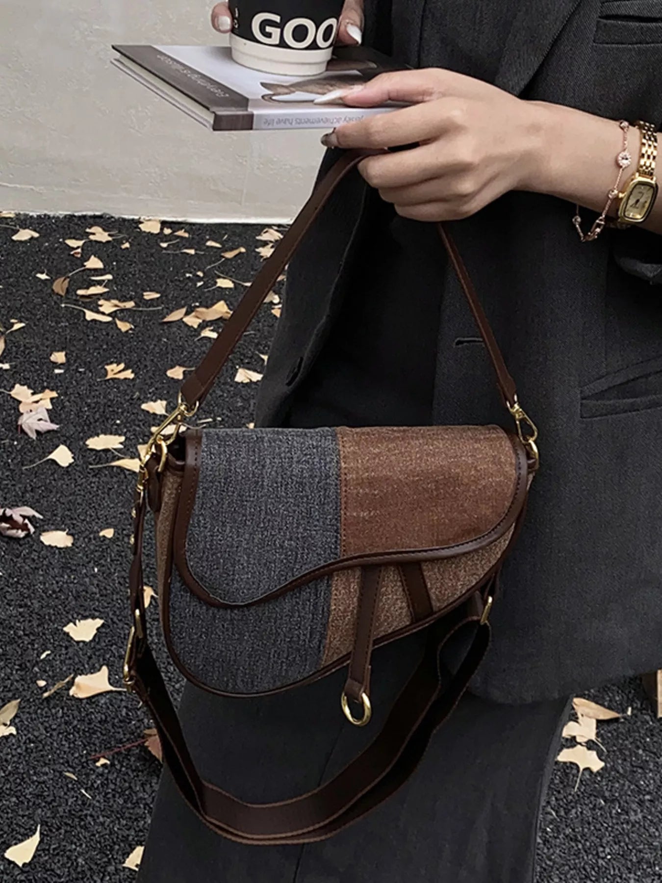 Adjustable Strap Crossbody Bag 