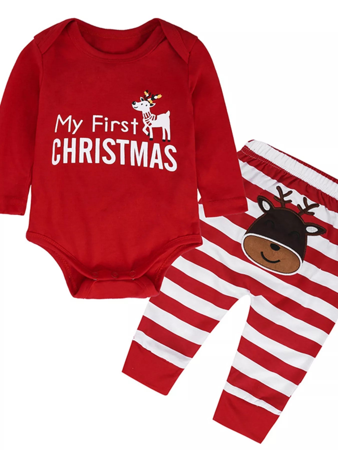 Children's My First Christmas Reindeer Baby Outfit Set 