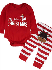 Children's My First Christmas Reindeer Baby Outfit Set 