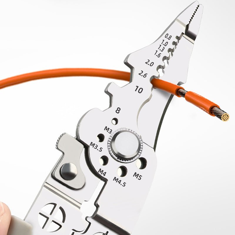 Filo Wire Tool | 3-in-1 Wire Stripper, Cutter, Crimper - Durable Carbon Steel 