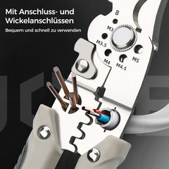 Filo Wire Tool | 3-in-1 Wire Stripper, Cutter, Crimper - Durable Carbon Steel 