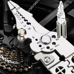 Filo Wire Tool | 3-in-1 Wire Stripper, Cutter, Crimper - Durable Carbon Steel 