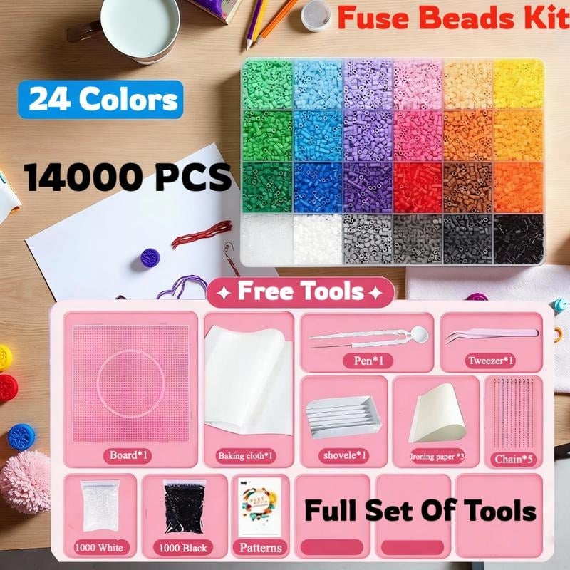 Finepoint Fuse Bead Studio Set | 28,000 2.6mm Beads | 24 or 48 Colors 