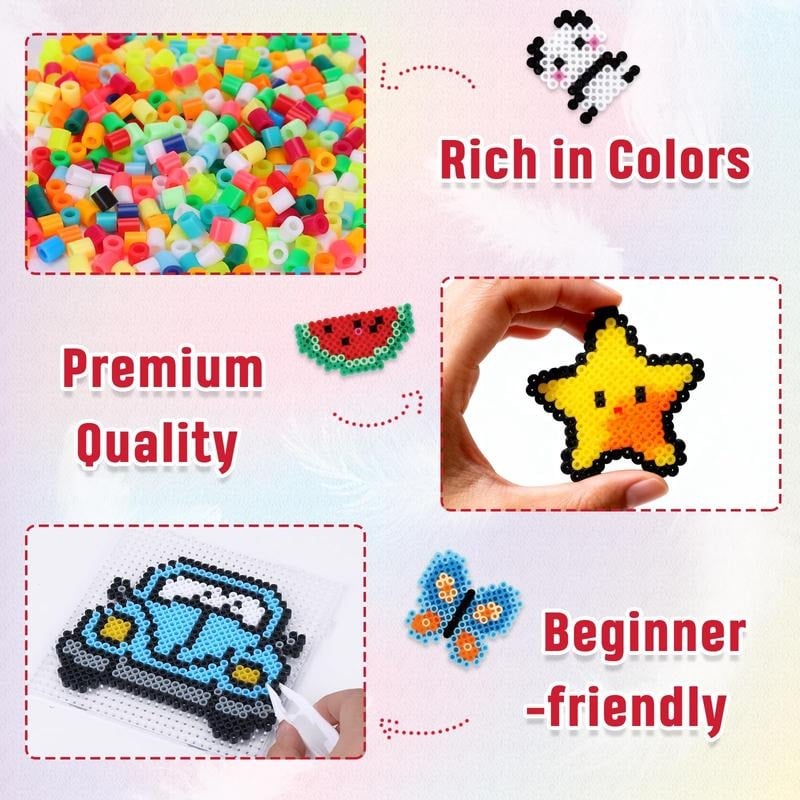 Finepoint Fuse Bead Studio Set | 28,000 2.6mm Beads | 24 or 48 Colors 