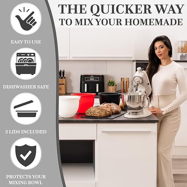 FlexiMix – Silicone Liner Attachment for KitchenWave Tilt-Head Mixers 