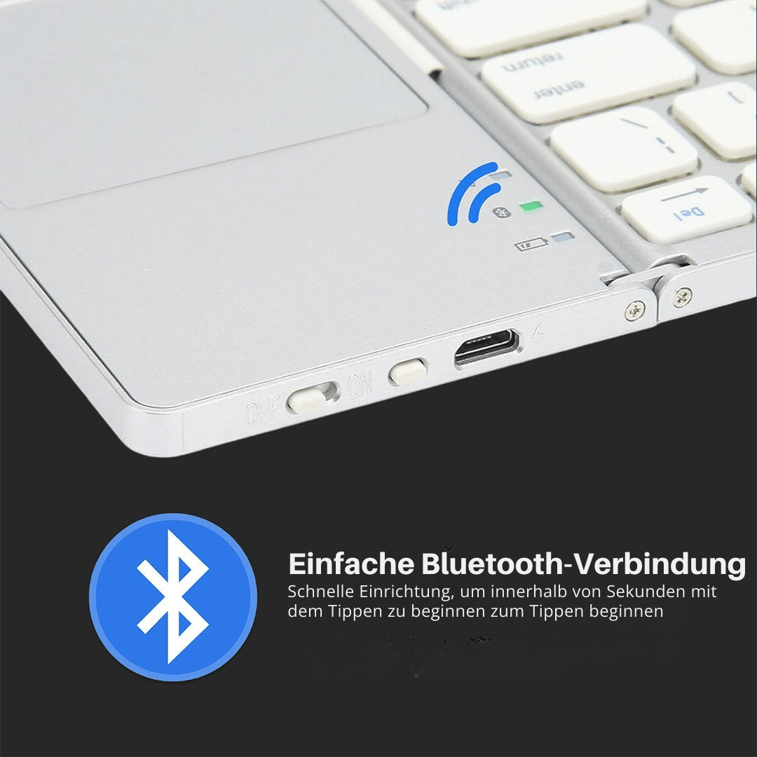 FlexType Mini Bluetooth Keyboard Portable Power Typing 