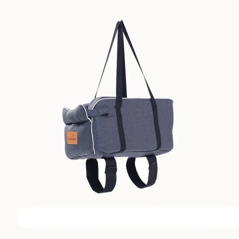 Foldable Pet Car Seat for Small Pets with Secure Console Fit 
