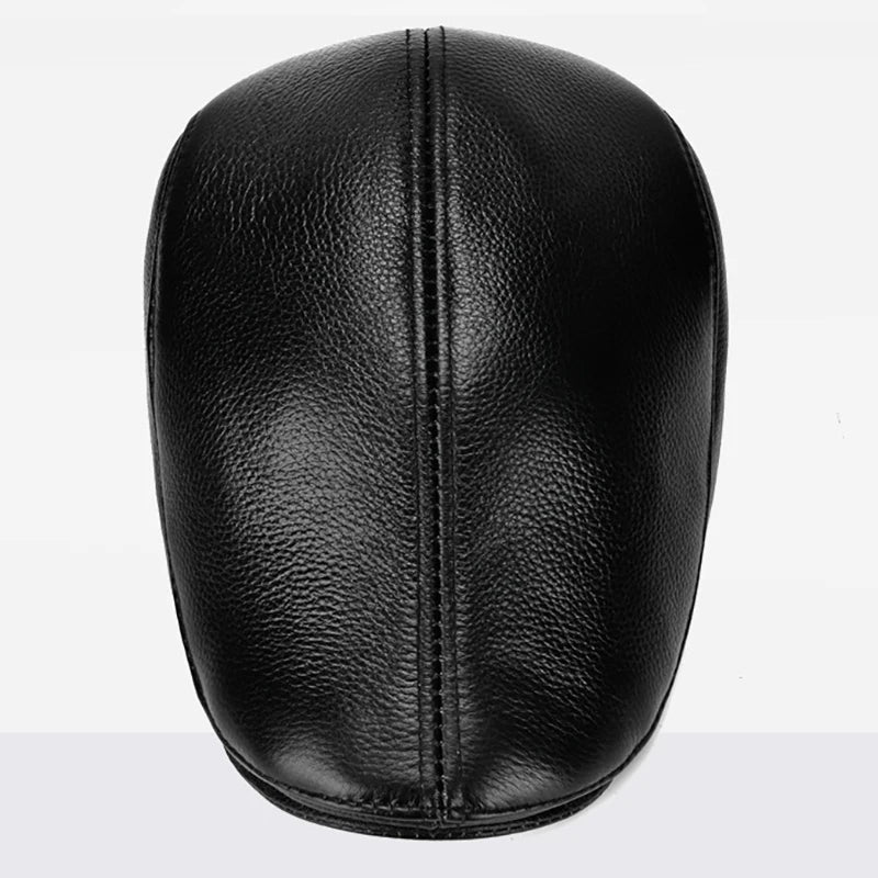 Fredo Leather Flat Cap 
