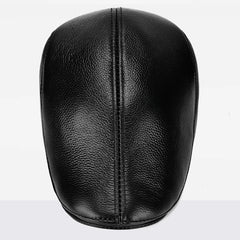 Fredo Leather Flat Cap 