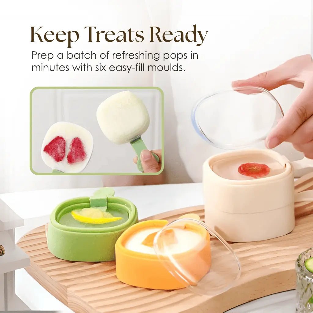 Freezelle Silicone Ice Pop Mold Set | BPA-Free 6-Slot Easy-Release Tray 