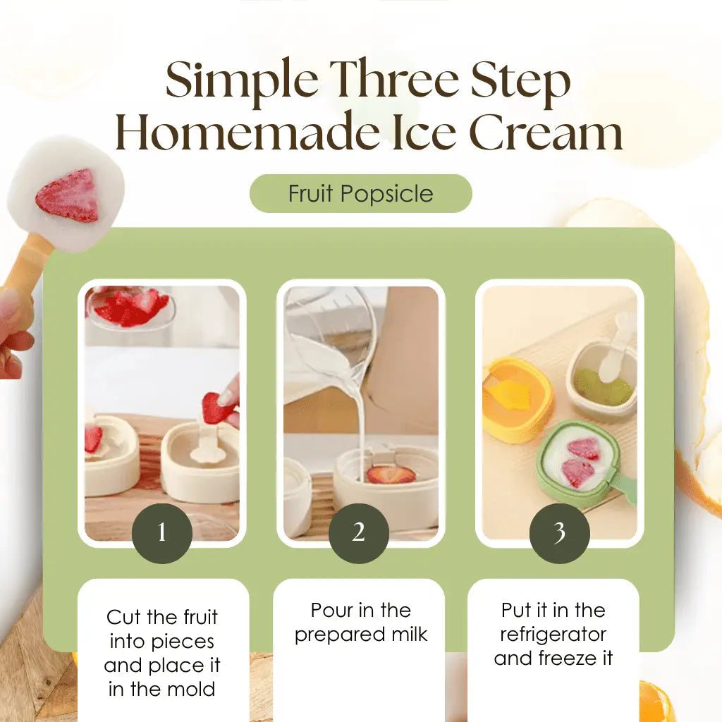 Freezelle Silicone Ice Pop Mold Set | BPA-Free 6-Slot Easy-Release Tray 