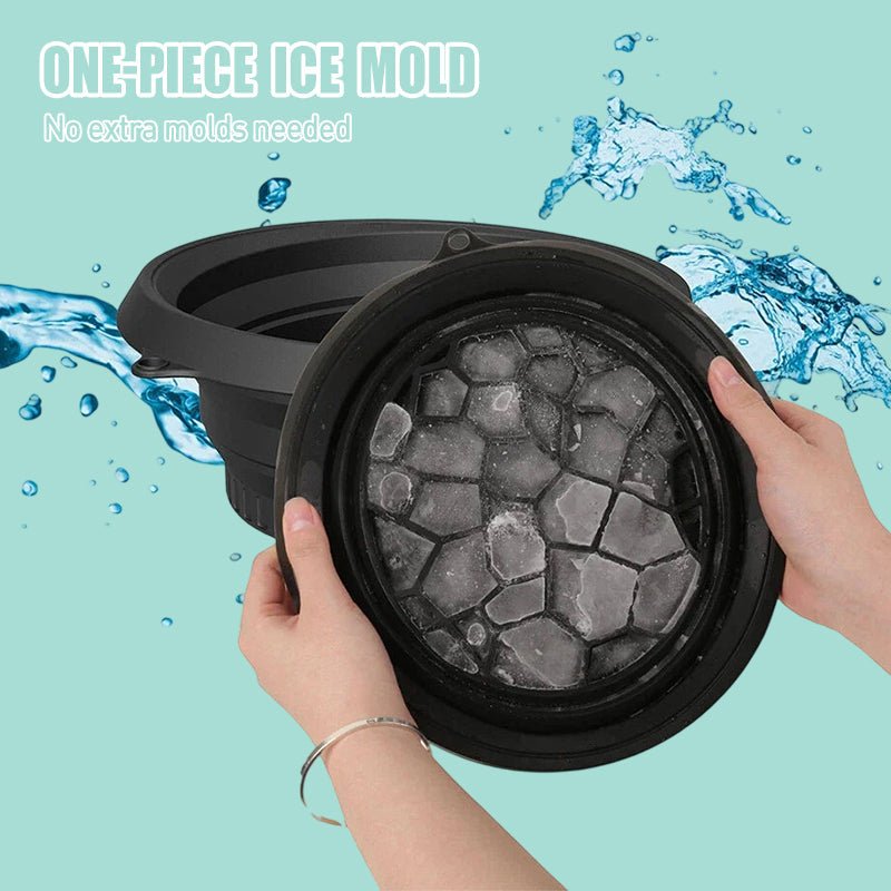 FreshChill Foldable Silicone Facial Basin | 30° Angled Ice-Care Design 