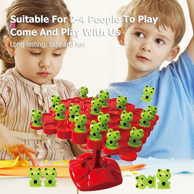 Frog Stack & Balance Skill Game | Family Learning Toy With Dice Play 