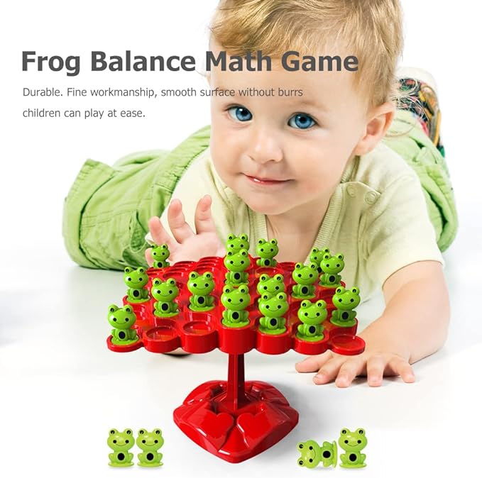 Frog Stack & Balance Skill Game | Family Learning Toy With Dice Play 