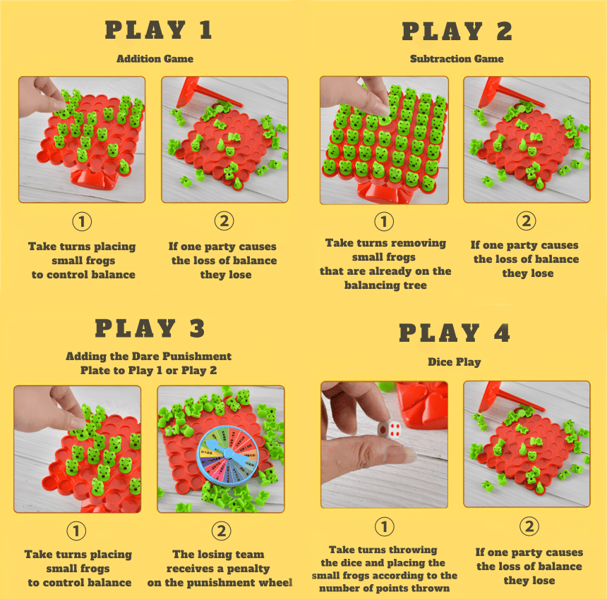 Frog Stack & Balance Skill Game | Family Learning Toy With Dice Play 