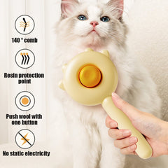FurEase — Self-Cleaning Slicker Brush for Cats and Dogs 