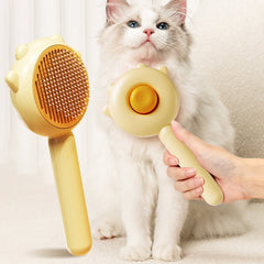 FurEase — Self-Cleaning Slicker Brush for Cats and Dogs 