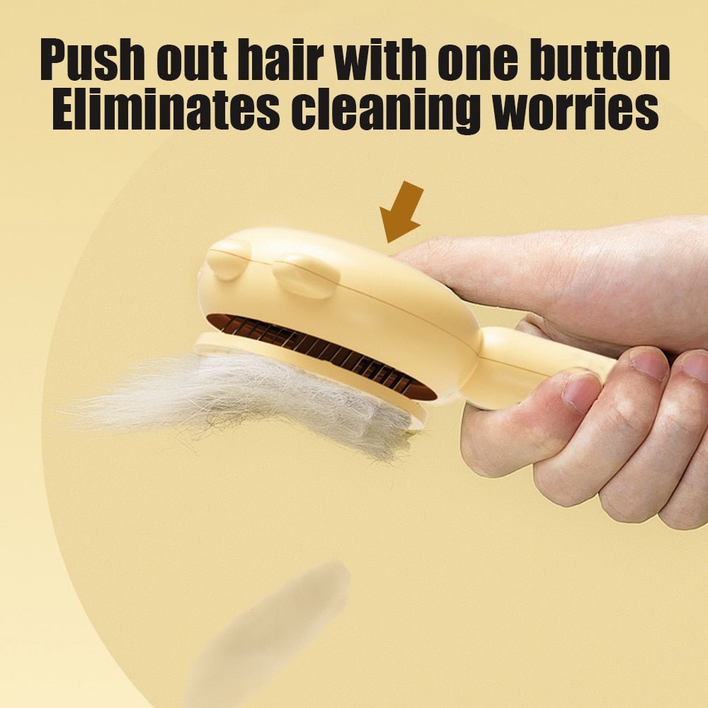 FurEase — Self-Cleaning Slicker Brush for Cats and Dogs 