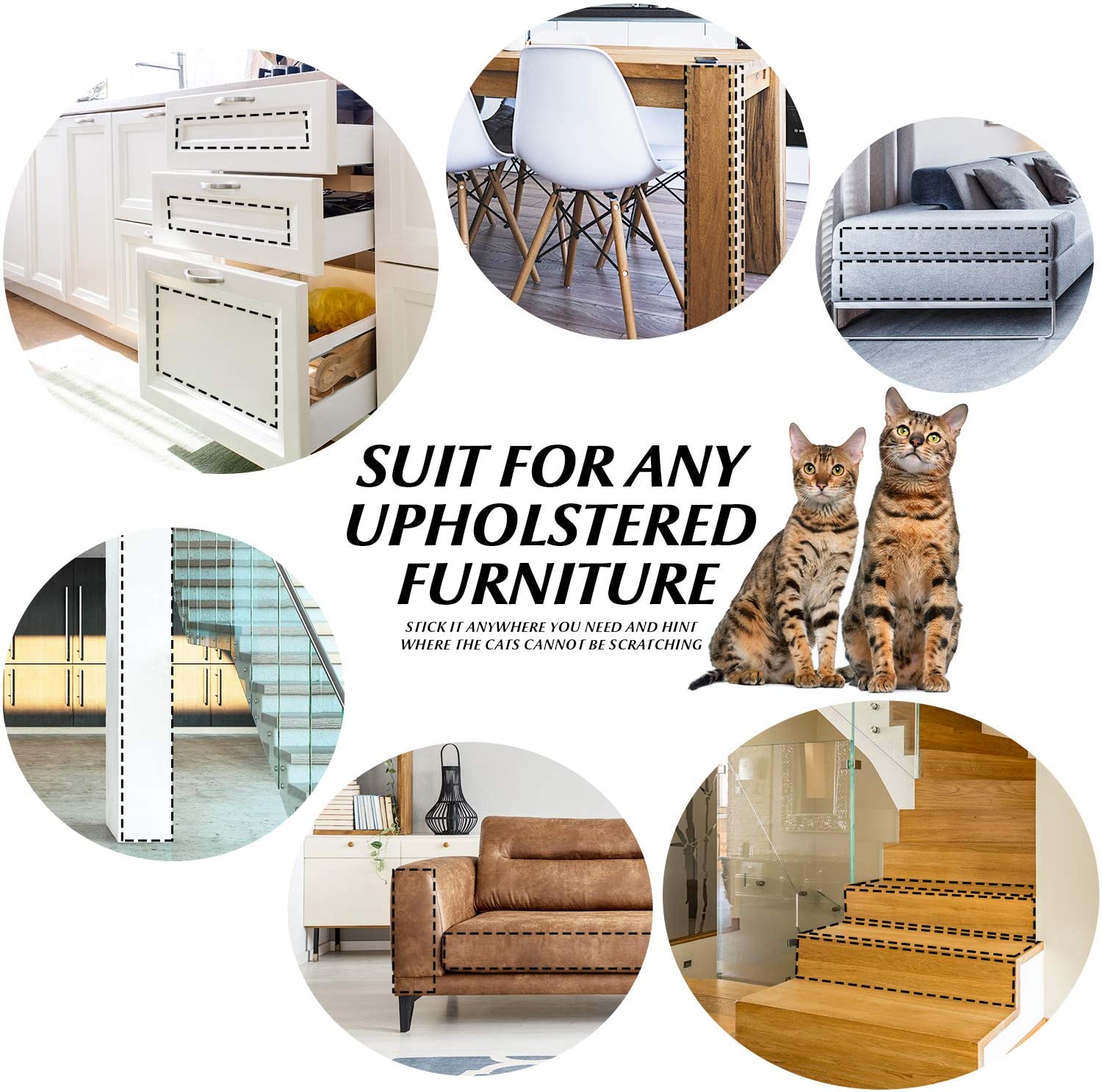 FurniGuard — Transparent Heavy-Duty Cat Scratch Protectors for Furniture 