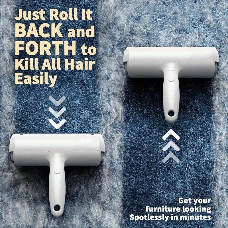 Furva — Reusable Cat Hair Remover Lint Roller with Self-Cleaning Base 