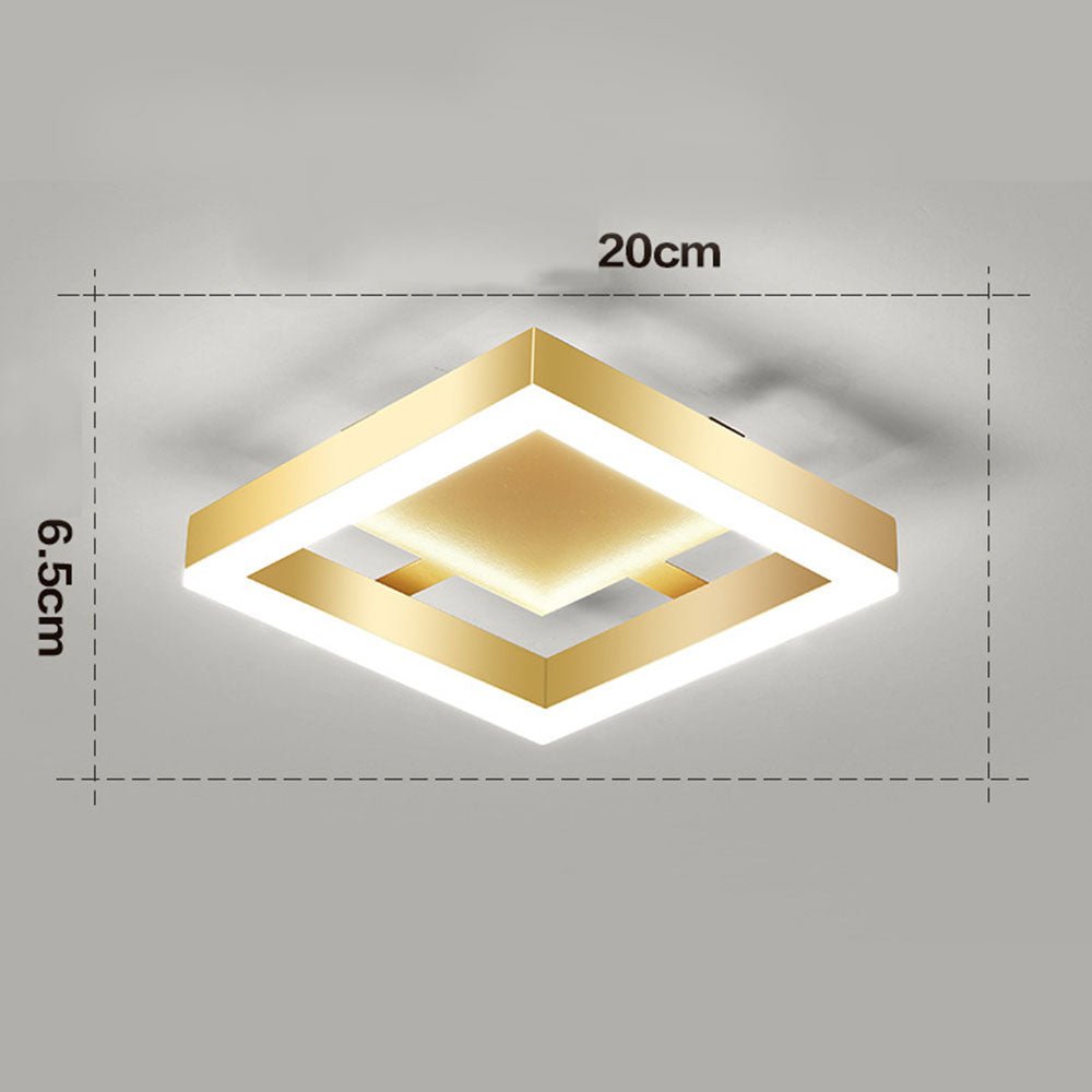 Gold LED Flush Mount Ceiling Light – Modern Design for Living Room and Bedroom 