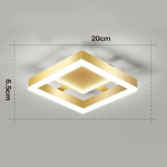Gold LED Flush Mount Ceiling Light – Modern Design for Living Room and Bedroom 