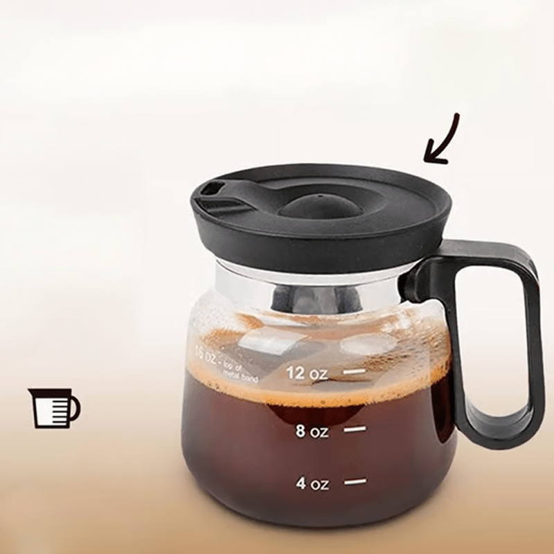 Granby 16 Oz Lidded Borosilicate Glass Mug | Heat-Resistant Coffee Cup 