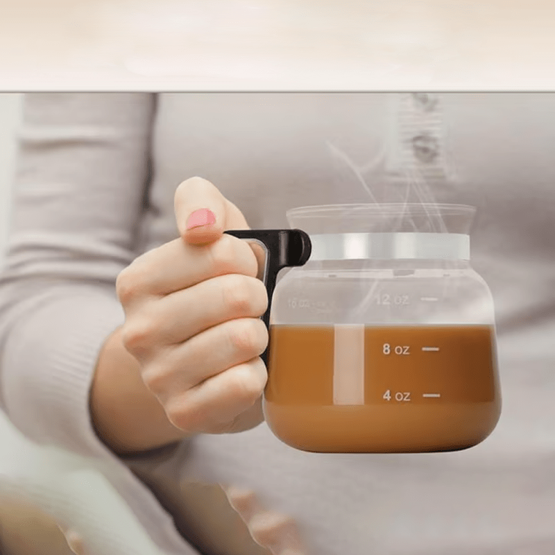Granby 16 Oz Lidded Borosilicate Glass Mug | Heat-Resistant Coffee Cup 