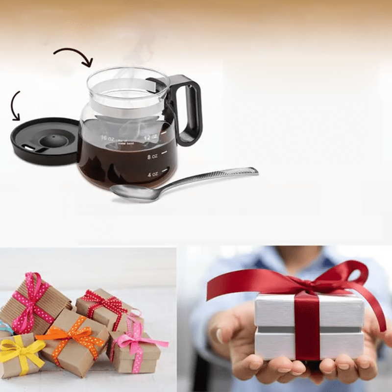 Grove 16 Oz Borosilicate Glass Coffee Mug | Silicone Sip Lid | Pot-Style Shape 
