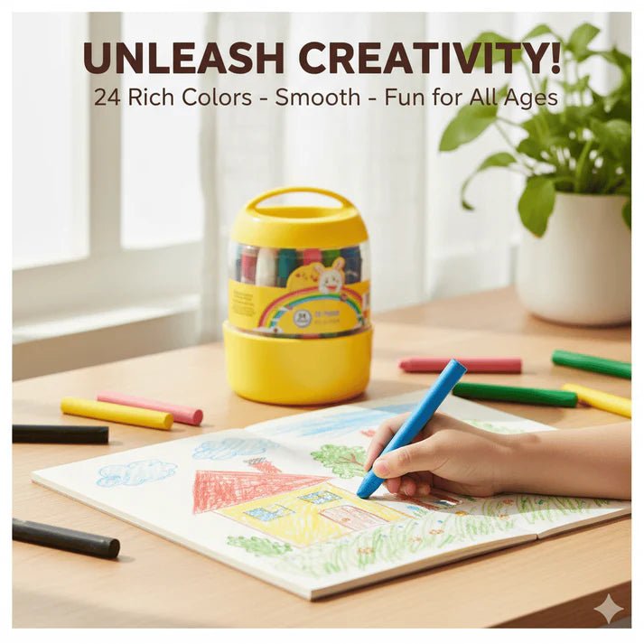 Grove Jumbo Crayons | Easy-Hold Non-Toxic Coloring Set for Toddlers 