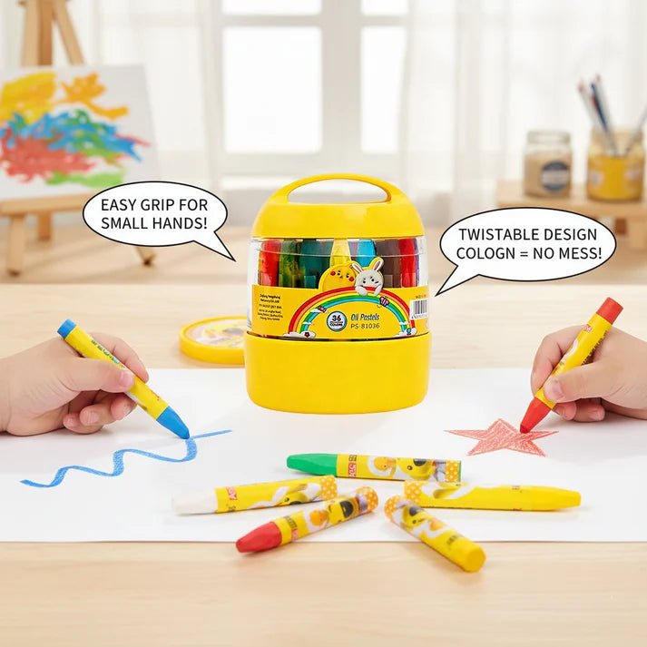 Grove Jumbo Crayons | Easy-Hold Non-Toxic Coloring Set for Toddlers 