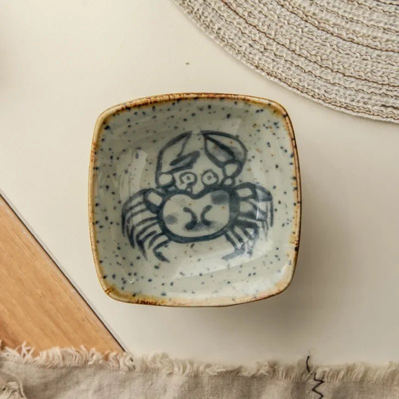 Hand-Painted Rustic Ceramic Plates Set – Unique Earthy Brown and Grey Glaze for Artisan Dining 