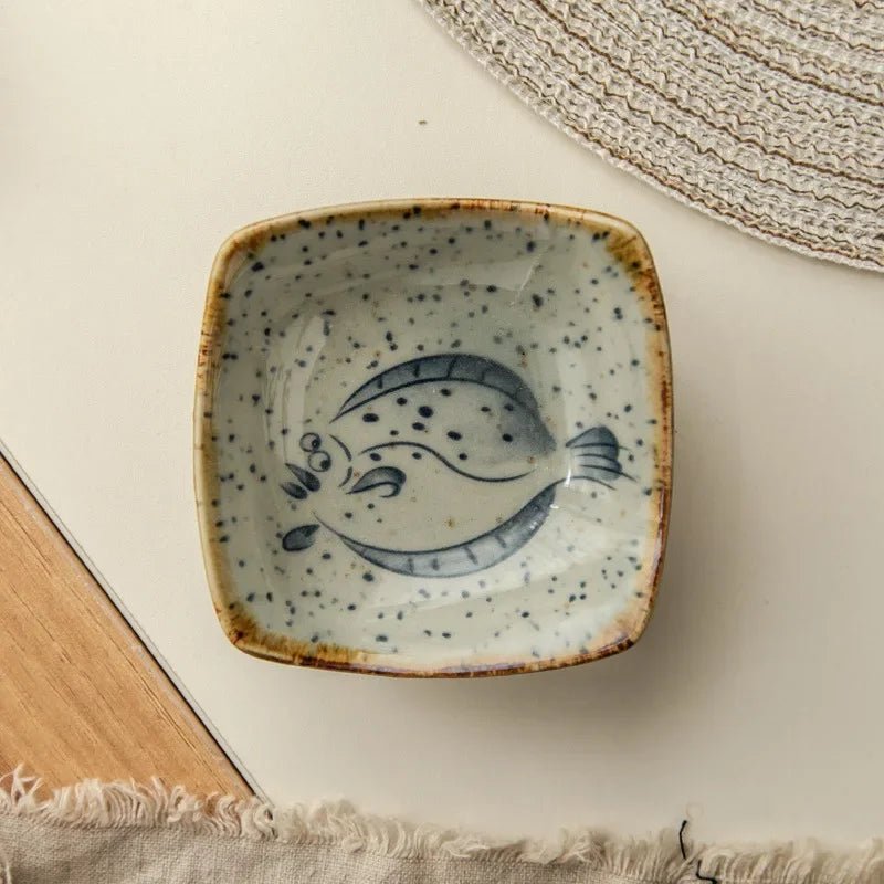 Hand-Painted Rustic Ceramic Plates Set – Unique Earthy Brown and Grey Glaze for Artisan Dining 