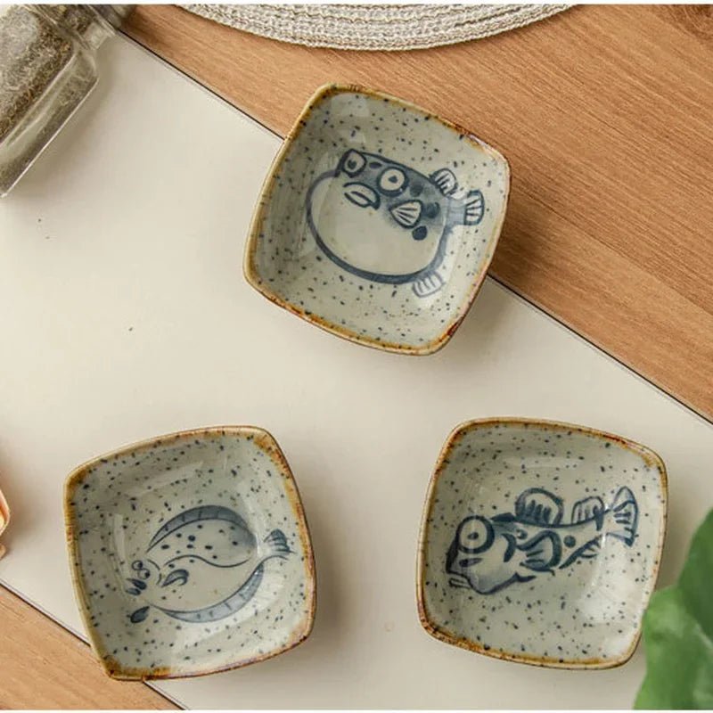Hand-Painted Rustic Ceramic Plates Set – Unique Earthy Brown and Grey Glaze for Artisan Dining 