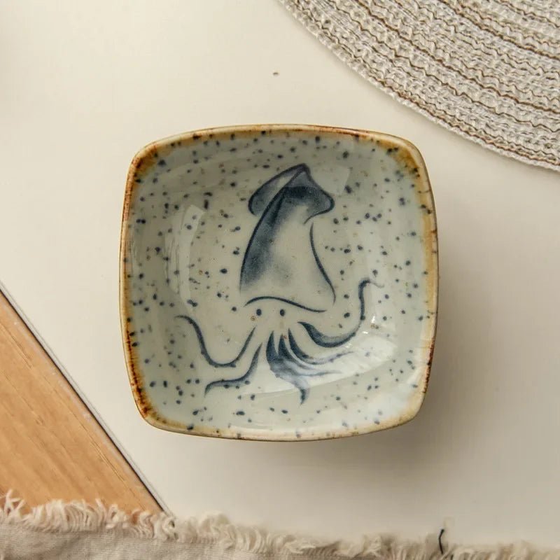 Hand-Painted Rustic Ceramic Plates Set – Unique Earthy Brown and Grey Glaze for Artisan Dining 