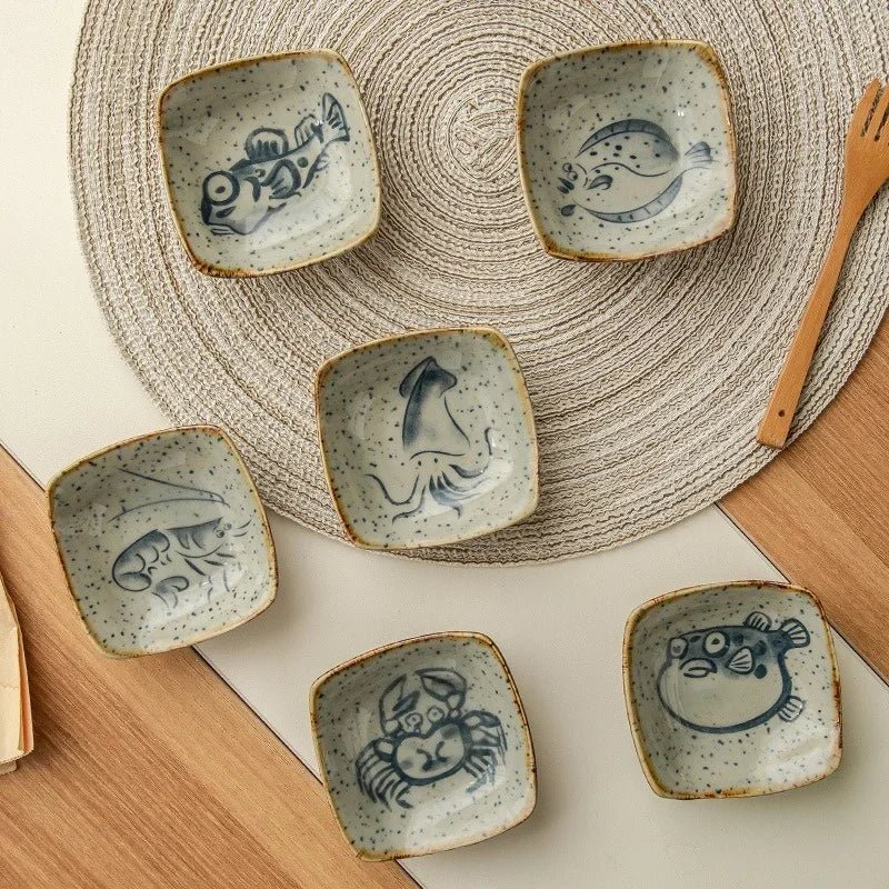 Hand-Painted Rustic Ceramic Plates Set – Unique Earthy Brown and Grey Glaze for Artisan Dining 