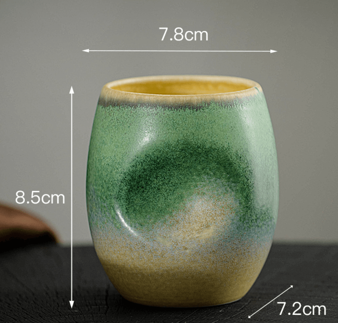 Handcrafted Ceramic Coffee and Tea Cup with Unique Glaze – Ergonomic Design for Comfort 