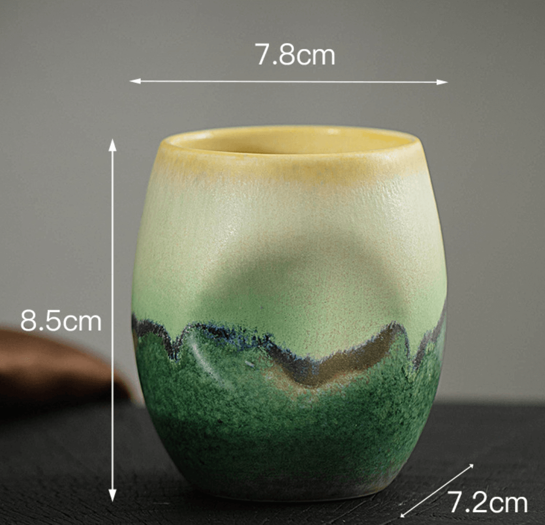 Handcrafted Ceramic Coffee and Tea Cup with Unique Glaze – Ergonomic Design for Comfort 