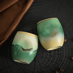 Handcrafted Ceramic Coffee and Tea Cup with Unique Glaze – Ergonomic Design for Comfort 
