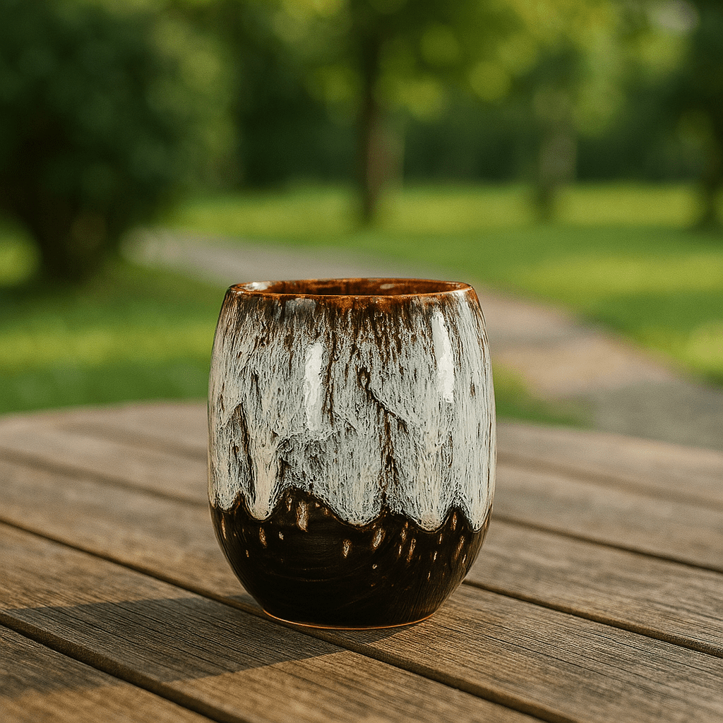 Handcrafted Ceramic Coffee Cups with Elegant Marble Finish – Set of 4 or Single Mugs, 175 ML, Unique Patterns 