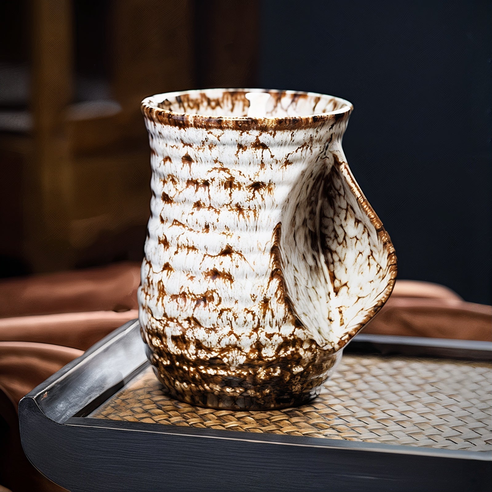Handcrafted Ceramic Mug with 500ml Capacity – Bold Design and Ergonomic Handle 