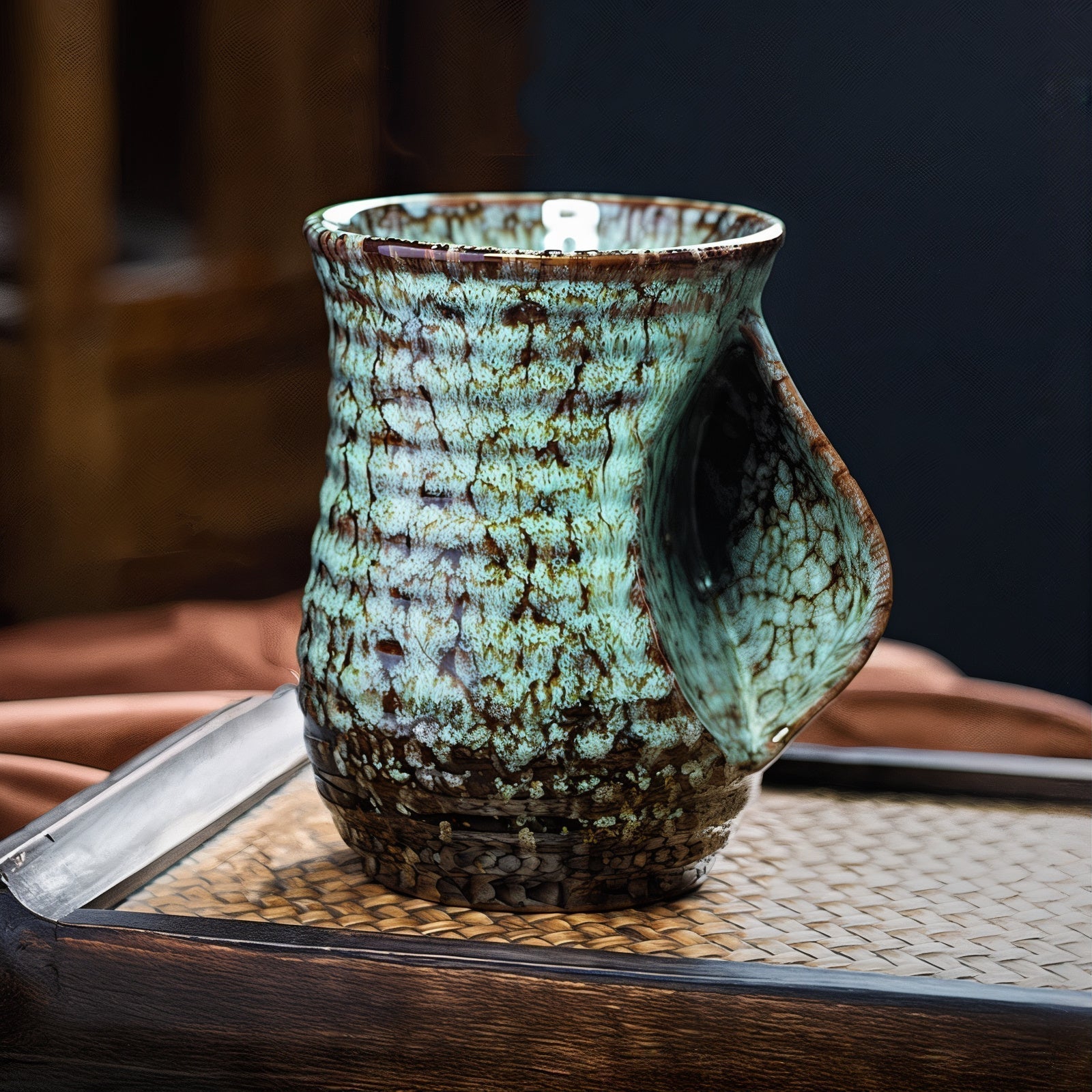 Handcrafted Ceramic Mug with 500ml Capacity – Bold Design and Ergonomic Handle 