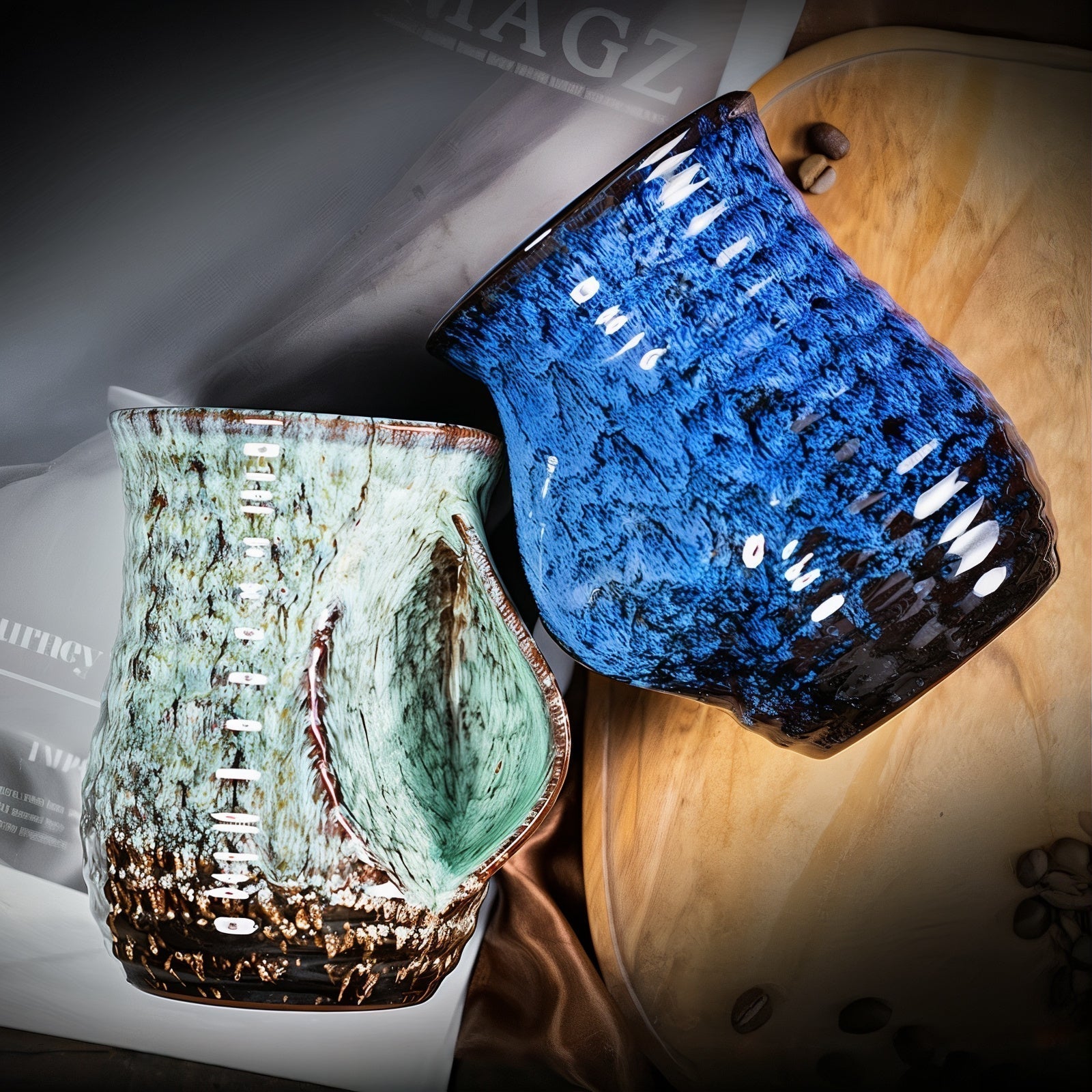Handcrafted Ceramic Mug with 500ml Capacity – Bold Design and Ergonomic Handle 