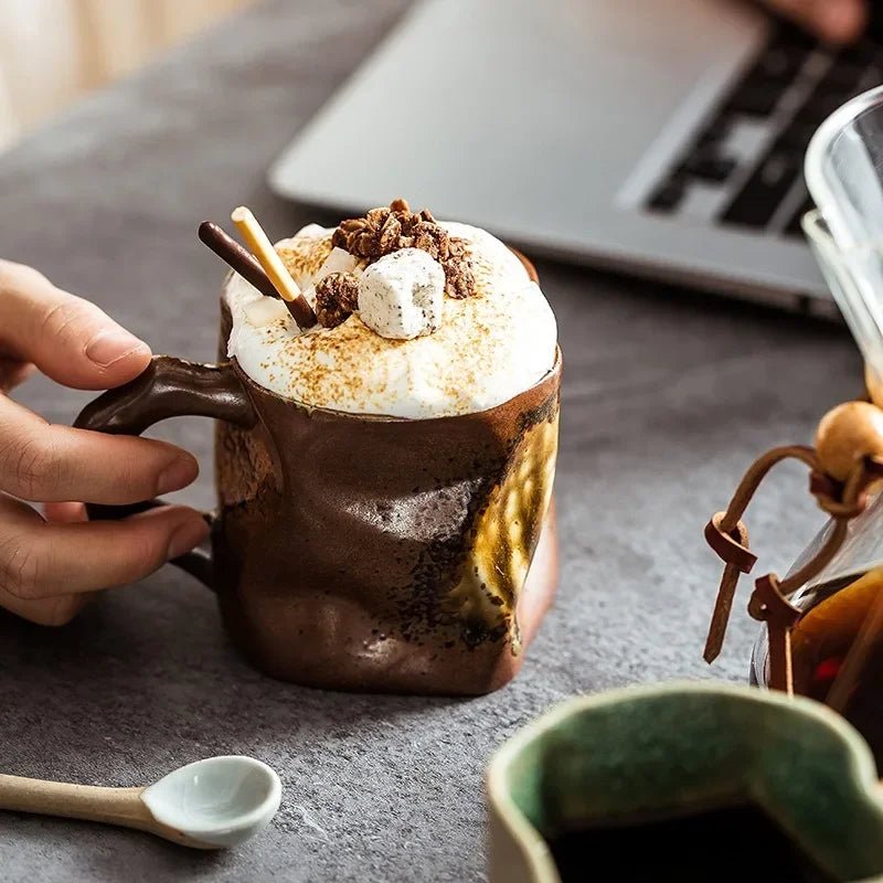 Handcrafted TerraVibe Mug – Unique 300ml Ceramic Cup for Coffee, Tea, and Cocoa 