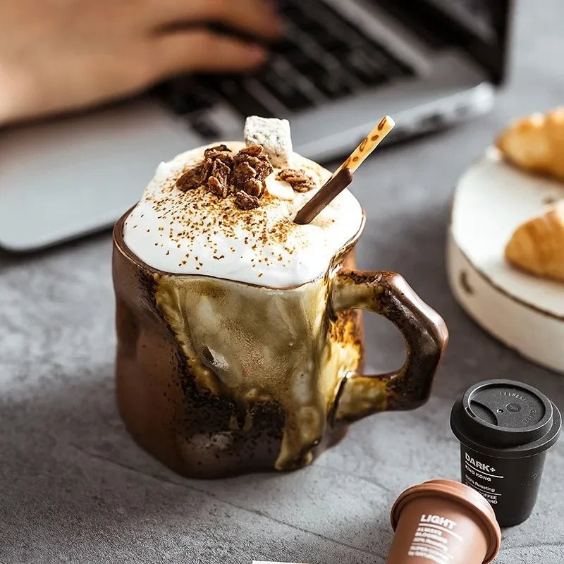 Handcrafted TerraVibe Mug – Unique 300ml Ceramic Cup for Coffee, Tea, and Cocoa 