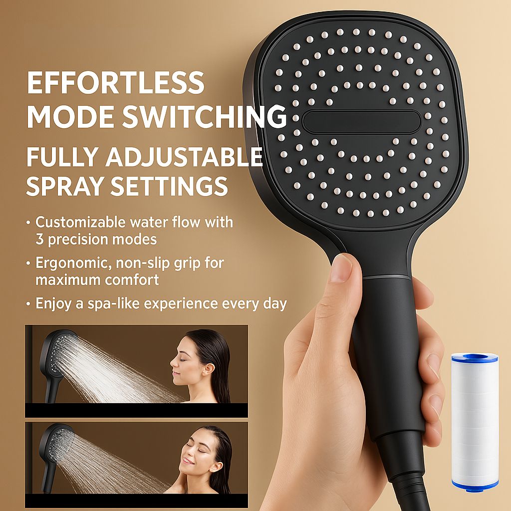 Haven Filtered Shower Head | Turbo Boost Technology, High Pressure 